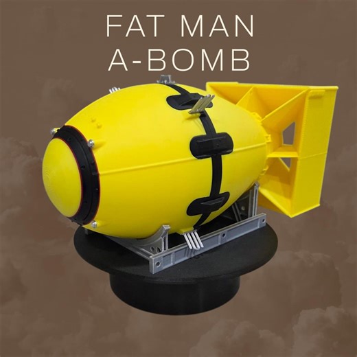Fat Man Atomic Bomb Model 1:12 Scale (10" Long)– 3D Printed WWII Replica in PLA – Display Stand Included – Historical Collectible Gift - Etsy