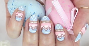 DIY Tribal Egg Nail Art