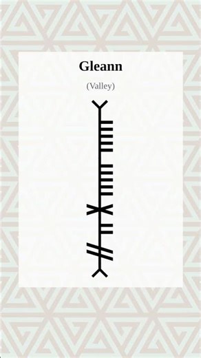 Ogham Word Of the Day gleann-valley