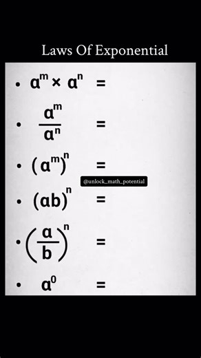 11K views · 752 reactions | Laws of Exponential ✅ . . #math #study #mathematics #education #instagram #instagood #viral #insta #maths #treanding #reel #reels #success #physics #viralreel #fyp | Priya Kattru | Facebook