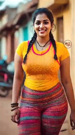 🌼✨ Graceful Yellow Top & Pattern Style for Elegant Women! 👑 | #SareeStyles #VillageGlow