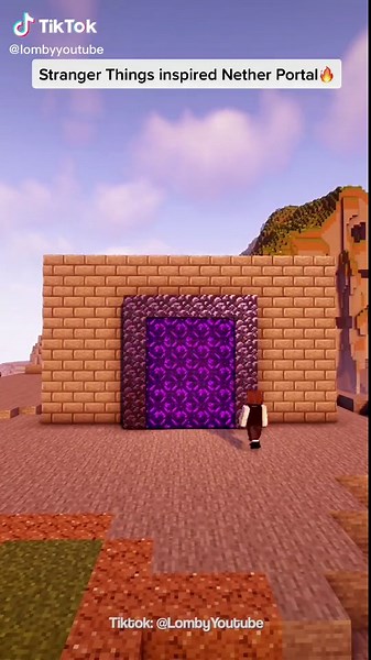 Stranger Things themed nether Portal🔥 #minecraft #strangerthings #minecraftbuilding #minecraftideas #minecraftbuilds