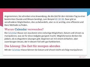 Effizient die Zeit von morgen in Java erhalten