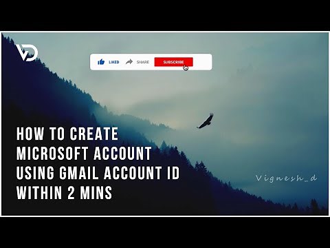 How To Create Microsoft Account Using Gmail ID || 2 Mins || Creating MS Acc Eng..!!