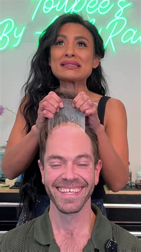 Toupee combover midfade from hiding under hats to telling everyone: DO IT.” @GHOSTBOND #toupee #hairtransformation #california #hairloss #hairsystem