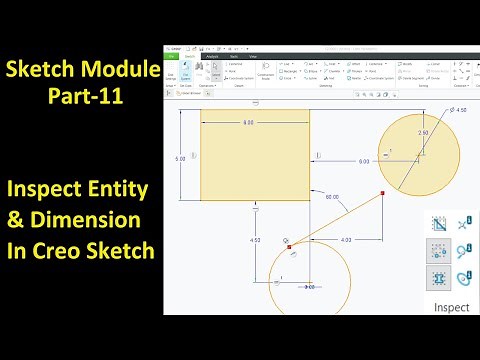 #11 Creo Sketch Tutorial- Inspect Tools In Creo