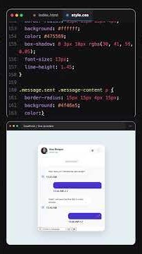 Chat Message Interface with HTML & CSS 💬 | Modern Chat UI #shorts