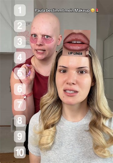 Wie findet ihr @Paula s Make up an mir? 😭😂❤️ Bei ihr bestimme ich 🕺🏼