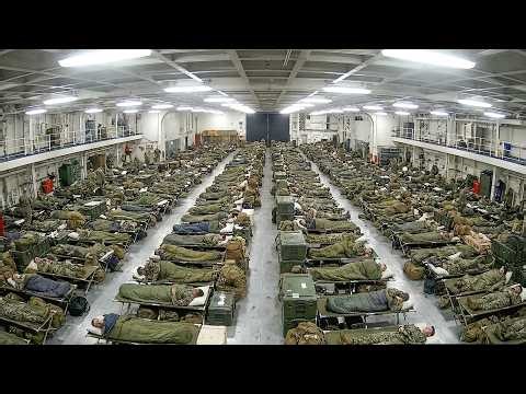 How Aircraft Carrier Crews EAT, SHOWER & SLEEP on MASSIVE Aircraft Carrier