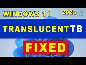 How to fix windows translucent task bar not working.