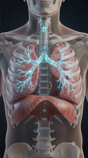 human lungs inhalation and exhalation 3d animation video