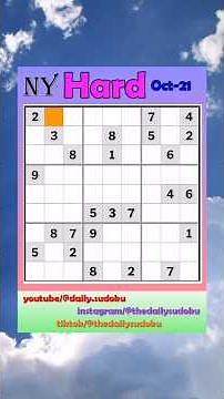 The New York Times Daily #Sudoku 2025-10-21 Hard #puzzle #games #education #braingames
