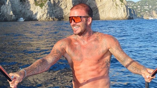 Happy Birthday! David Beckham, 51, shows off his chiselled physique