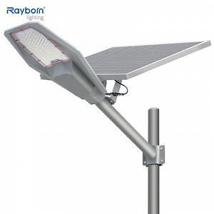 [Hot Item] LED Solar Street Light with Pole Outdoor Dusk to Dawn Solar Light Remote Control for Yard Road and Garden