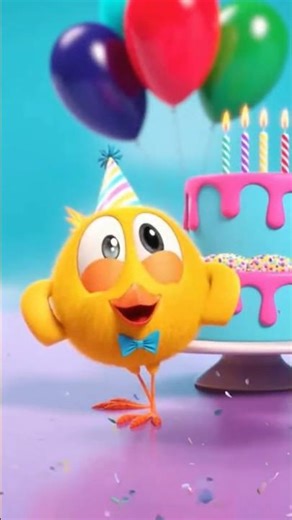 Chicken singing birthday song