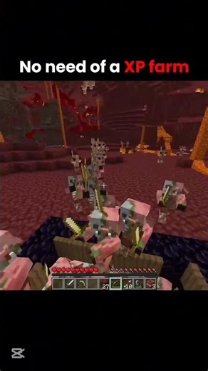 Now No Need Of XPFARM | Zombified Piglins XP Farm | #minecraft #memes #gaming #xpfarmminecraft #farm
