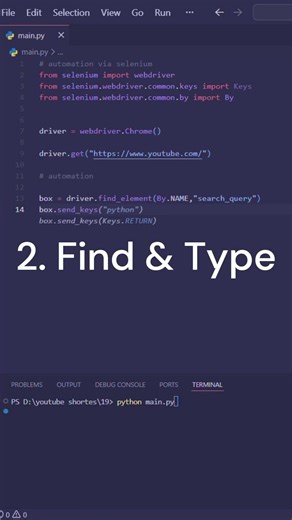 Automate Your Browser in 60 Seconds! 🤖🐍 #python #shorts #everydaypython
