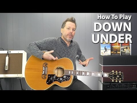 How to play Down Under by Men At Work - Guitar Lesson
