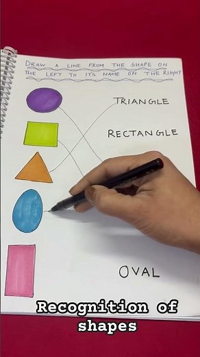 Recognition of shapes | KG class worksheet