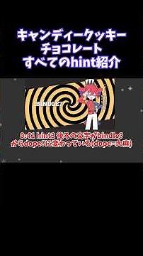 はろけるさんのキャンディクッキーチョコレートhint紹介「ボカロ考察」