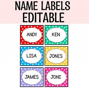 Printable Small Name Labels, Locker Labels, Mailbox labels, Bin Tags,Name Plates