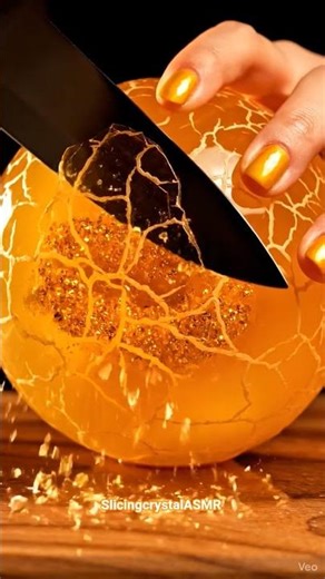 Crystal yellow ball particals burst #trending #satisfying #shorts #asmr