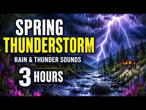 👉 Spring Thunderstorm for Deep Sleep (3 Hours Rain & Lightning)