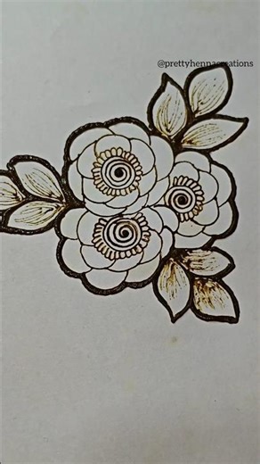 My latest henna design features a beautiful floral pattern! 🌸 #mehndi #creativehenna #viral #art