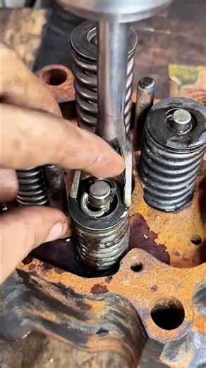 Engine Valve Repair Satisfying Fix Old Cylinder Head#engine #valverepair #cylinderhead