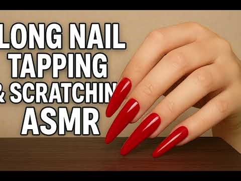 Long nail tapping and scratching Asmr|Gentle Glow Asmr