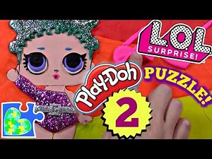L.O.L. Surprise Dolls Play-Doh Puzzle! Number 2! RARE LOL Doll! Glitter!