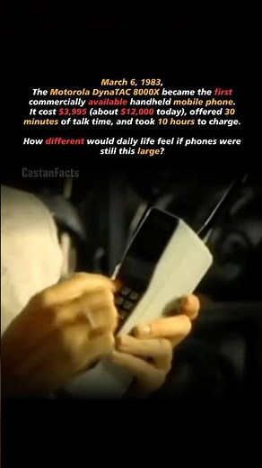 The First Mobile Phone Was Huge and Expensive #history
