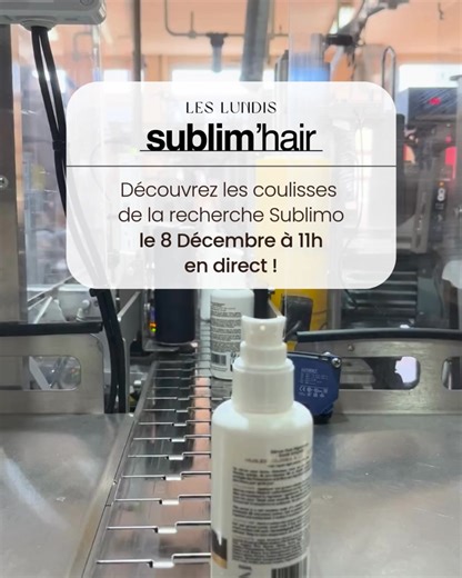 ✨ Sublim’Hair : Les coulisses de notre univers ! ✨ Le 8 décembre 2025, plongez au cœur de notre usine de production ! Nous vous ouvrons les portes des coulisses et répondons à toutes vos questions sur la marque. Notre responsable R&D sera présente pour partager son expertise et vous dévoiler les secrets de nos formulations. 💡 Une occasion unique de découvrir comment vos produits préférés prennent vie, directement de la création à la production ! ❓ Vous avez des questions sur la recherche et la 