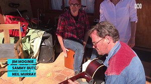 AUSTRALIAN ROCK LEGENDS IN ALICE SPRINGS Just some of Australia’s top musos; Sammy Butcher (Warumpi Band), Neil Murray (Warumpi Band) and Jim Moginie (Midnight Oil) jamming in suburbian Alice Springs while recording a new album. | ABC Alice Springs