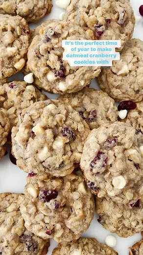 31K views · 648 reactions | Readers go crazy for my oatmeal raisin cookies, but we’re changing it up with cranberries and white chocolate chips. Recipe: https://beyondfrosting.com/oatmeal-cranberry-cookies/ | Beyond Frosting | Facebook
