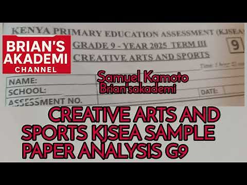 KJSEA KNEC SAMPLE PAPER C/ A and SPORT SECTION A GRADE 9 2025