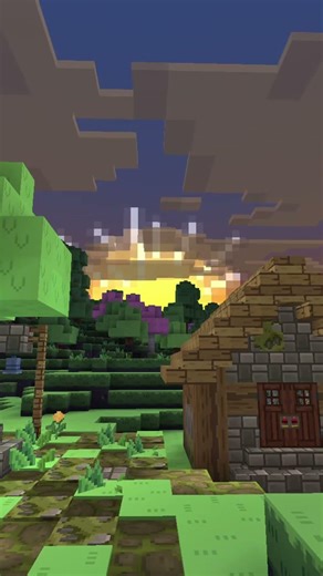 Minecraft sunset - day 4 #sunset #minecraft #peaceful #peacefulmusic #relax