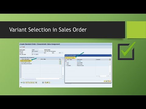SAP Variant Configuration in Sales Order