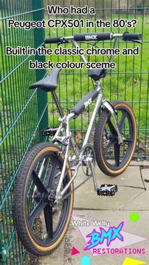 Who had a Peugeot CPX501 BMX in the 80's Chrome and black colour sceme. #BMX #fyp #oldschoolbmx #80s