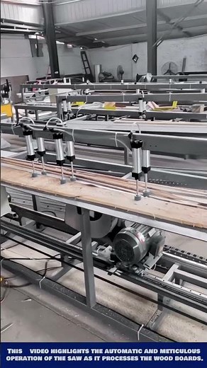 Automated machine cutting wood for meticulous board processing