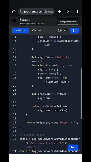 Maximum Subarray Problem | Kadane’s Algorithm & Divide and Conquer | JavaScript DSA