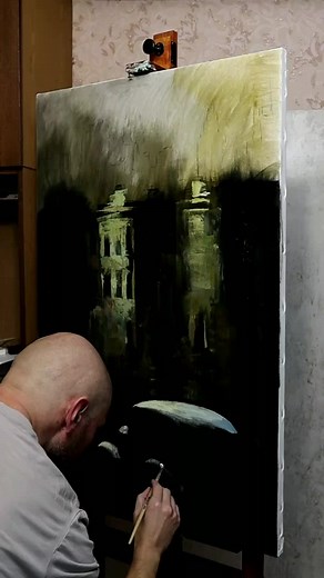 Cityscape Painting Process: Capturing Vintage NYC