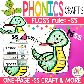 -SS Floss Rule Phonics Craft Final Double Consonants Worksheets FLSZ Activities