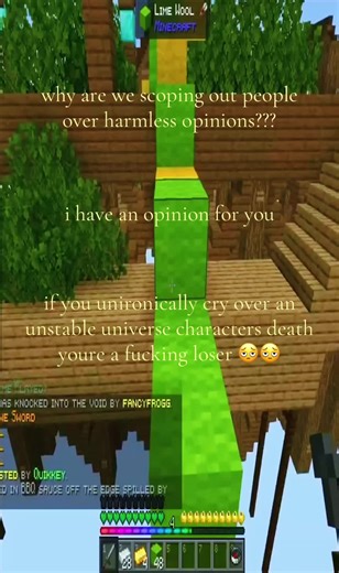 new buzzword: scoping out i think wifies’s death wasnt that deep, rejoices death wasnt that deep, and people who cry over it on an unironic level are bums #uutok #fyp #unstableuniverse @vortex likes shinebient im sorry you got sniped on twitter for a correct opinion