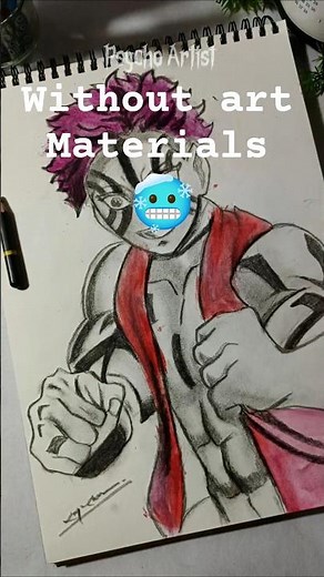 How to Draw Without Any ART Materials 🤯#shorts