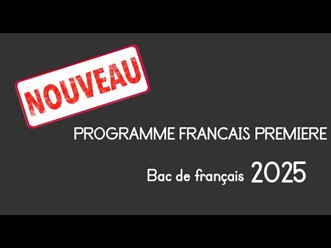 Programme de français en première (2024-2025)