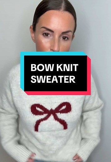 Winter bow knit sweater. Winter jumpers. Women’s sweater. #jumper #bowsweater #knitsweater #knitwear #blackfriday