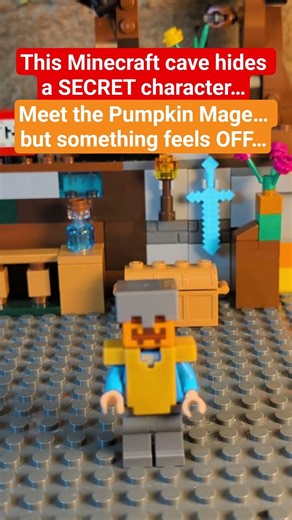 #Minecraft Cave Story Part 2: Meet the Pumpkin #Mage 🎃 (#lego #Animation) #legoanimation