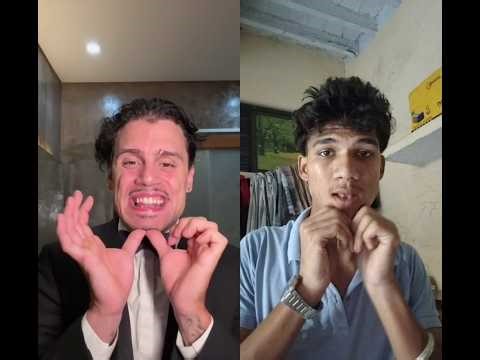 Shelovee Vs Indian Shelovee 🇮🇳 collaboration #jawline mewing #tutorial #shorts