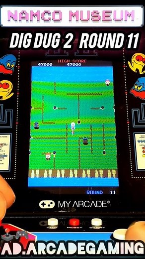 My Arcade Dig Dug 2 Round 11 Quickplay ☆ Namco Museum Mini Player